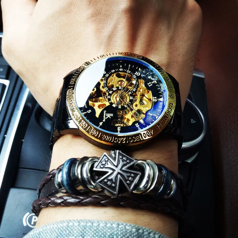 Relojes 2019 мужские часы с полым скелетом автоматические механические военные