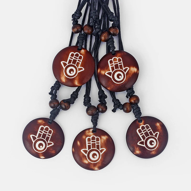 1 шт. коричневое искусственное колье из эко-смолы резная искусственная подвеска