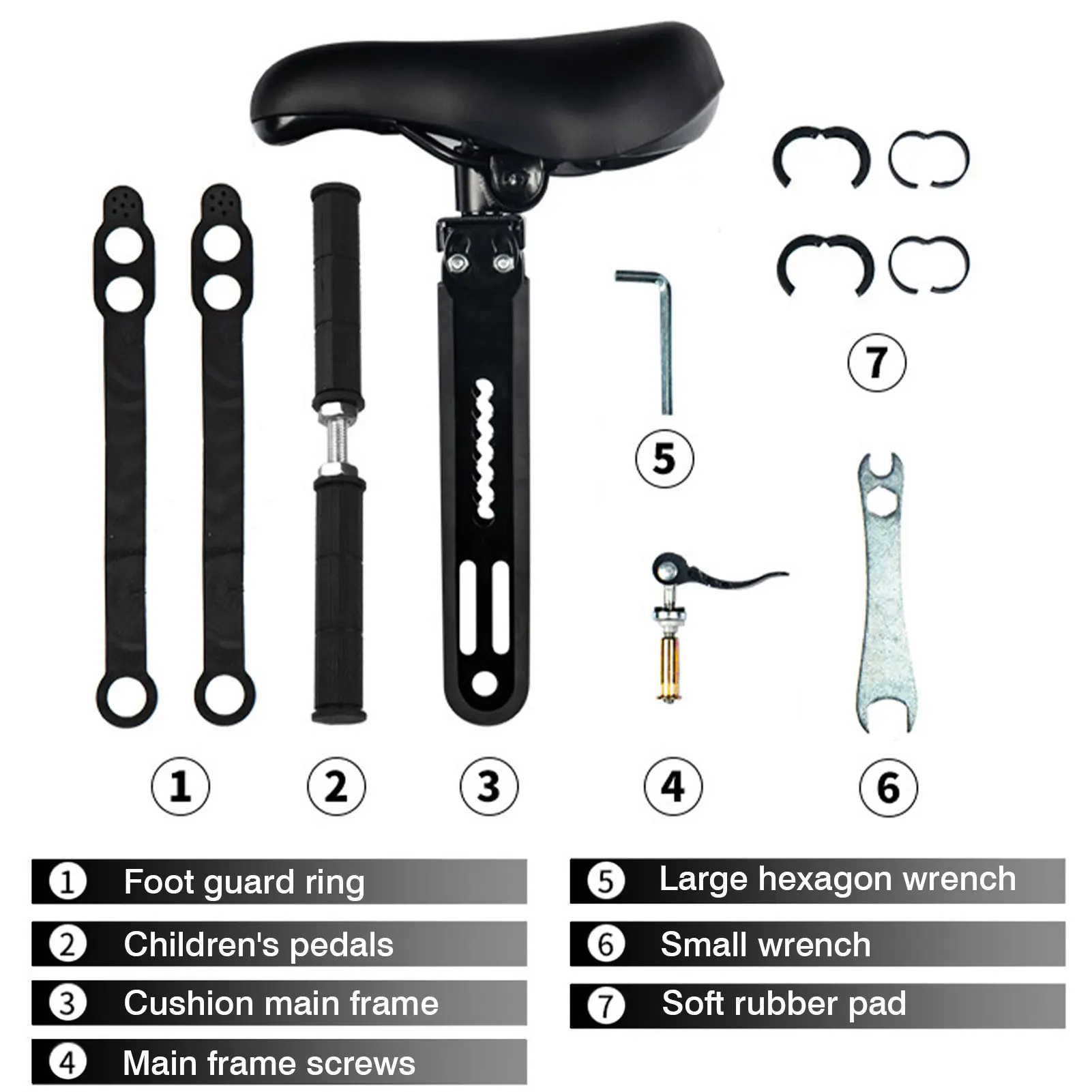 Детское сиденье и ручка для велосипеда из искусственной кожи удобное детское