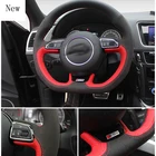 Для Audi A1 A3 A8L S5 S7 SQ5 TT R8 высокого качества ручной работы из кожи и замши чехол рулевого колеса автомобиля набор автомобильные аксессуары