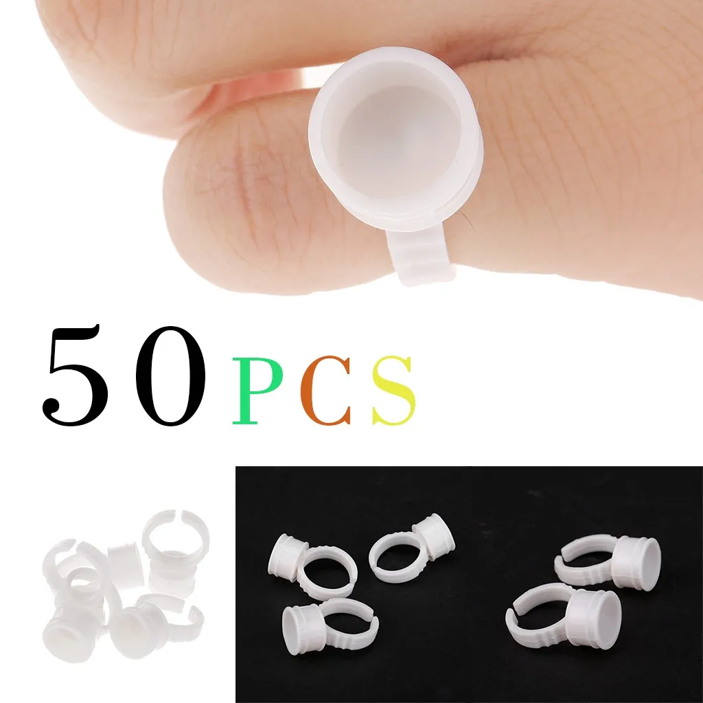 

100Pcs Disposable Permanent Makeup Ring No Divider Tattoo Ink Pigment Holder Cup Size S/M/L #C