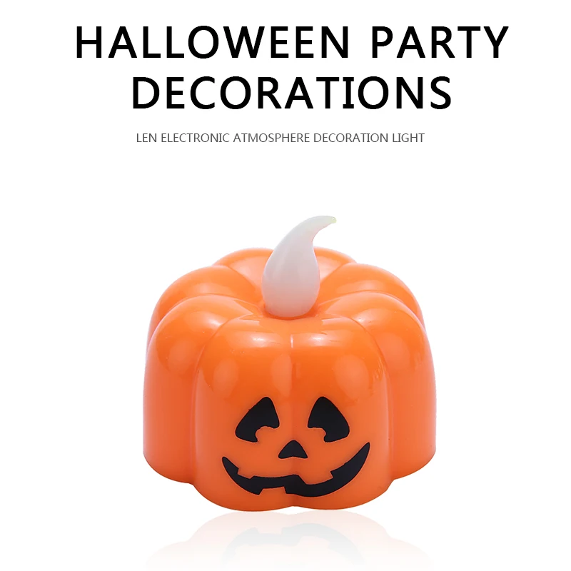 

Для вечерние украшения 1 шт. Оранжевый Портативный тыквенный Свеча светильник паук Теплый Белый LED украшение дома аксессуары Mayitr