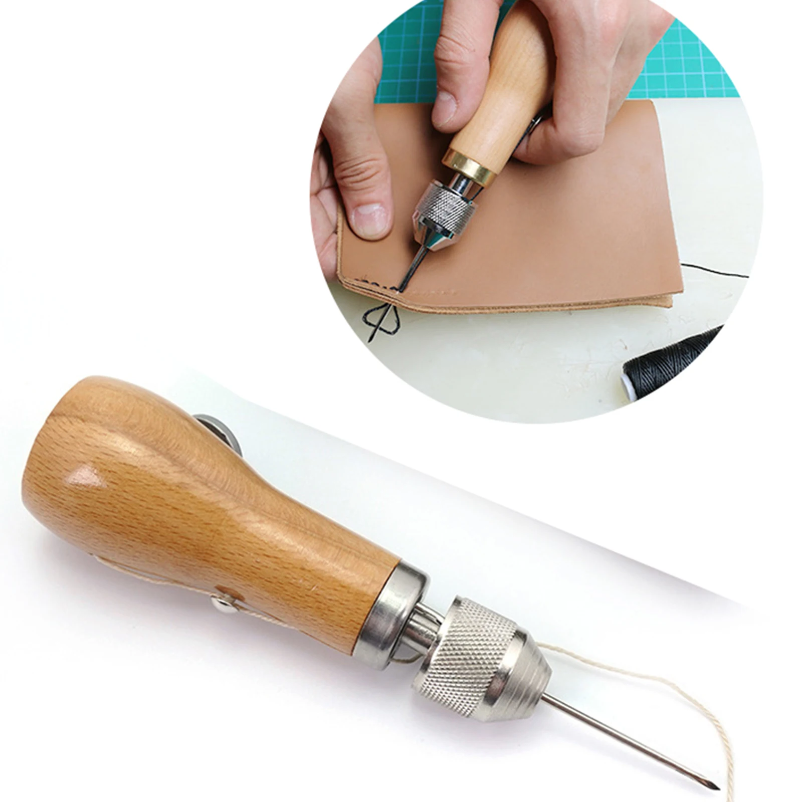 

Awl Leather Sewing Tool DIY Manual Sewing Machine Leather Craft Edge Stitching Belt Shoemaker Canvas Repair Tool Professional