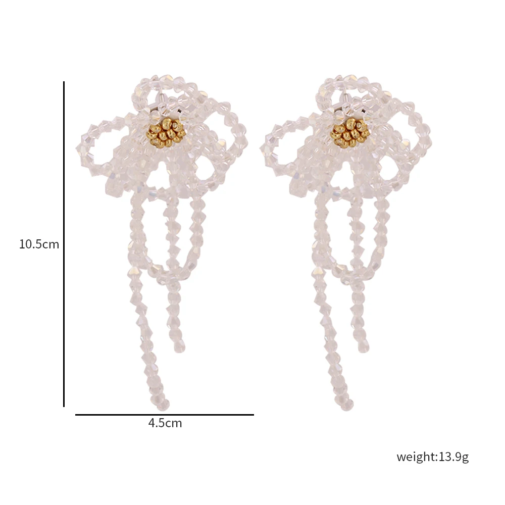 

New Clear ZA Crystal Long Tassel Drop Earrings Statement Fashion Rhinestone Dangle Earrings Jewelry Accessories For Women Gift