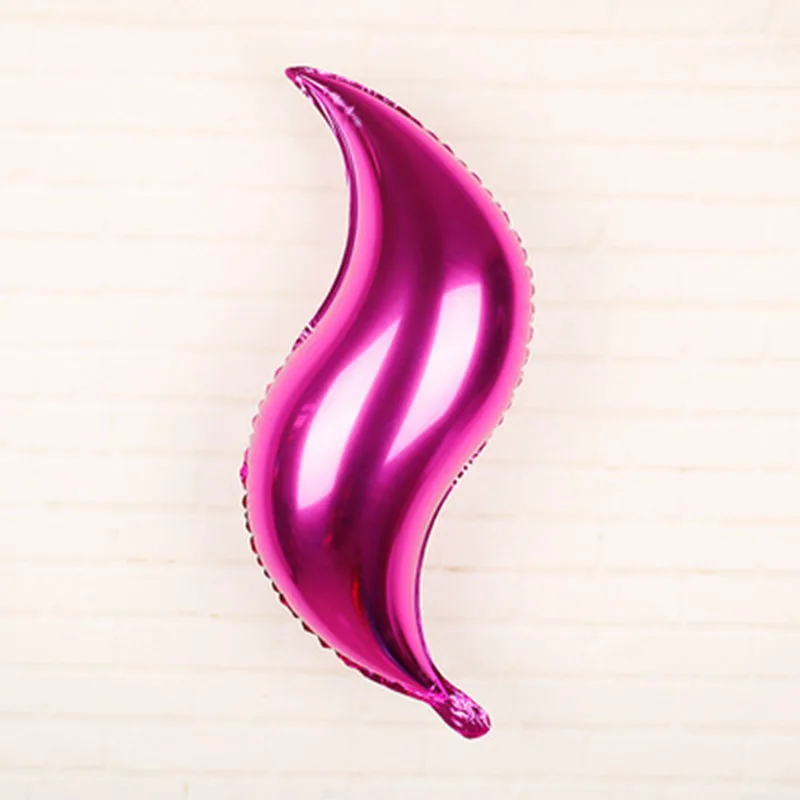 24 Inch S-Shaped Balloon Fishtail Wave Shaped BALLOON Birthday Wedding Theme Party Layout Supermarket Promotion Children's Toys | Дом и