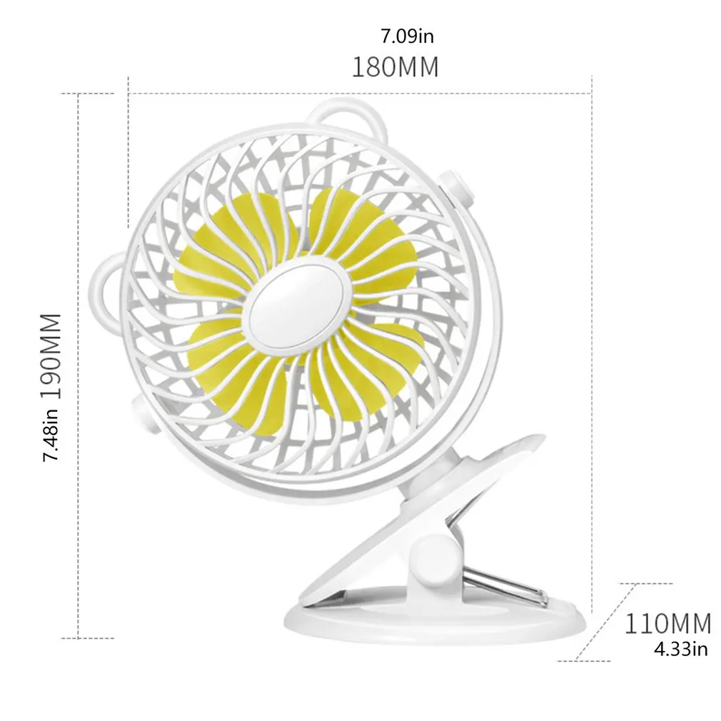 

Mini Usb Rechargeable Air Cooling Fan Clip Desk Fan Dual Use Home Student Dormitory Bedside Portable Desktop Office Fan