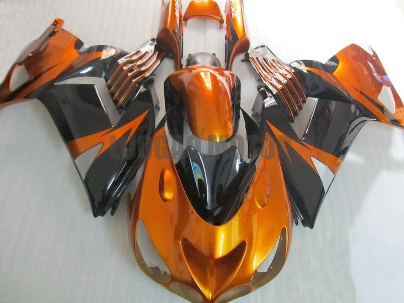 

Injection fairings kit for Light Orange Black Kawasaki ZX 14 07 08 09 10 ZZ-R1400 2006 2007 2008 ZX14R 2009 2010 2011Bodywork
