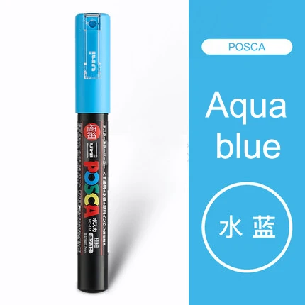 Aqua blue 1 шт. Защитные чехлы для сидений, сшитые специально для Mitsubishi Uni PC-1M Краски маркер для белой доски-широкий Tip-8mm 15 цветов маркер письменные принадлежности Офисная школьные принадлежности - Цвет: Aqua blue