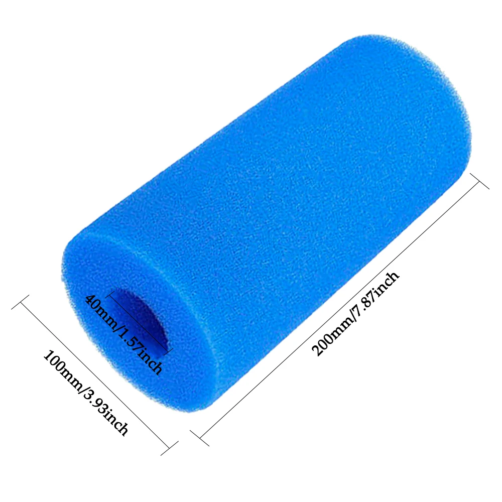 

1PC Swimming Pool Filter Foam Reusable Washable For Intex S1 Type Pool Filter Sponge Cartridge Suitable Bubble Jetted Pure SPA