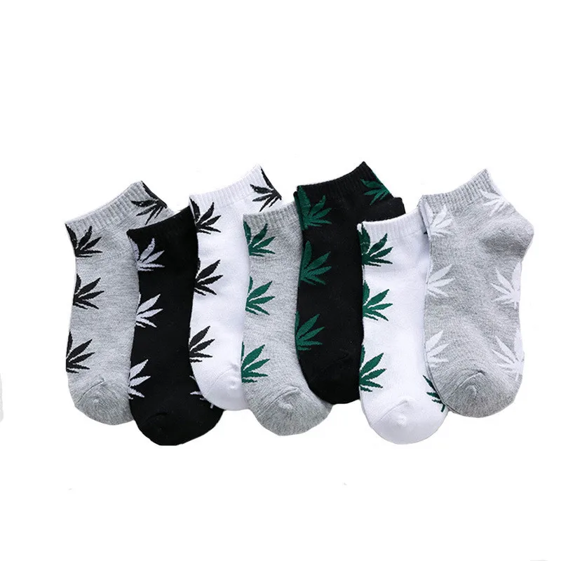 Мужские носки Новые кленовые с листьями в трубке хлопок скейтборд пеньковые