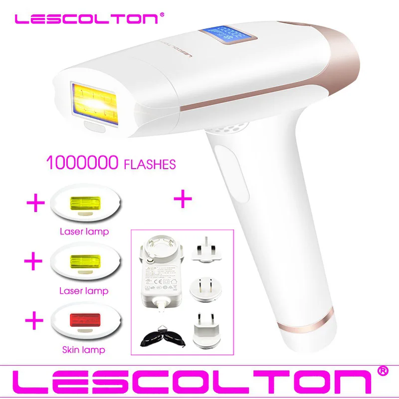 Lescolton 3в1 700000 импульсный IPL лазерный эпилятор для удаления волос устройство постоянного удаления волос IPL лазерный эпилятор подмышки - Цвет: 1000000times White