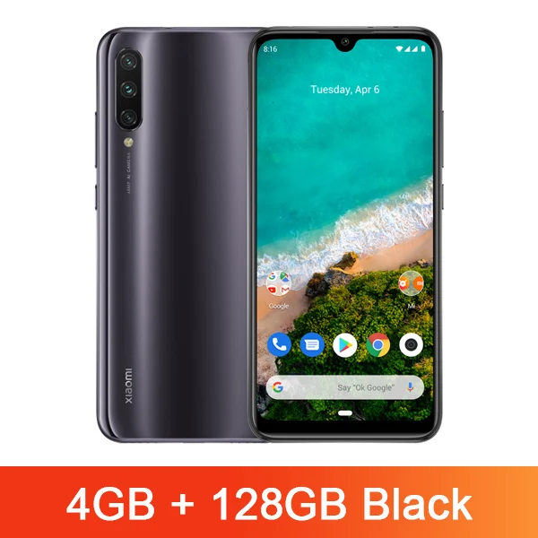 4GB 128GB Grey Xiaomi mi A3 mi A3 глобальная версия 4 ГБ ОЗУ 64 Гб ПЗУ Snapdragon 665 32MP селфи 48MP камера 6,08" AMOLED 4030 мАч смартфон - Цвет: 4GB 128GB Grey