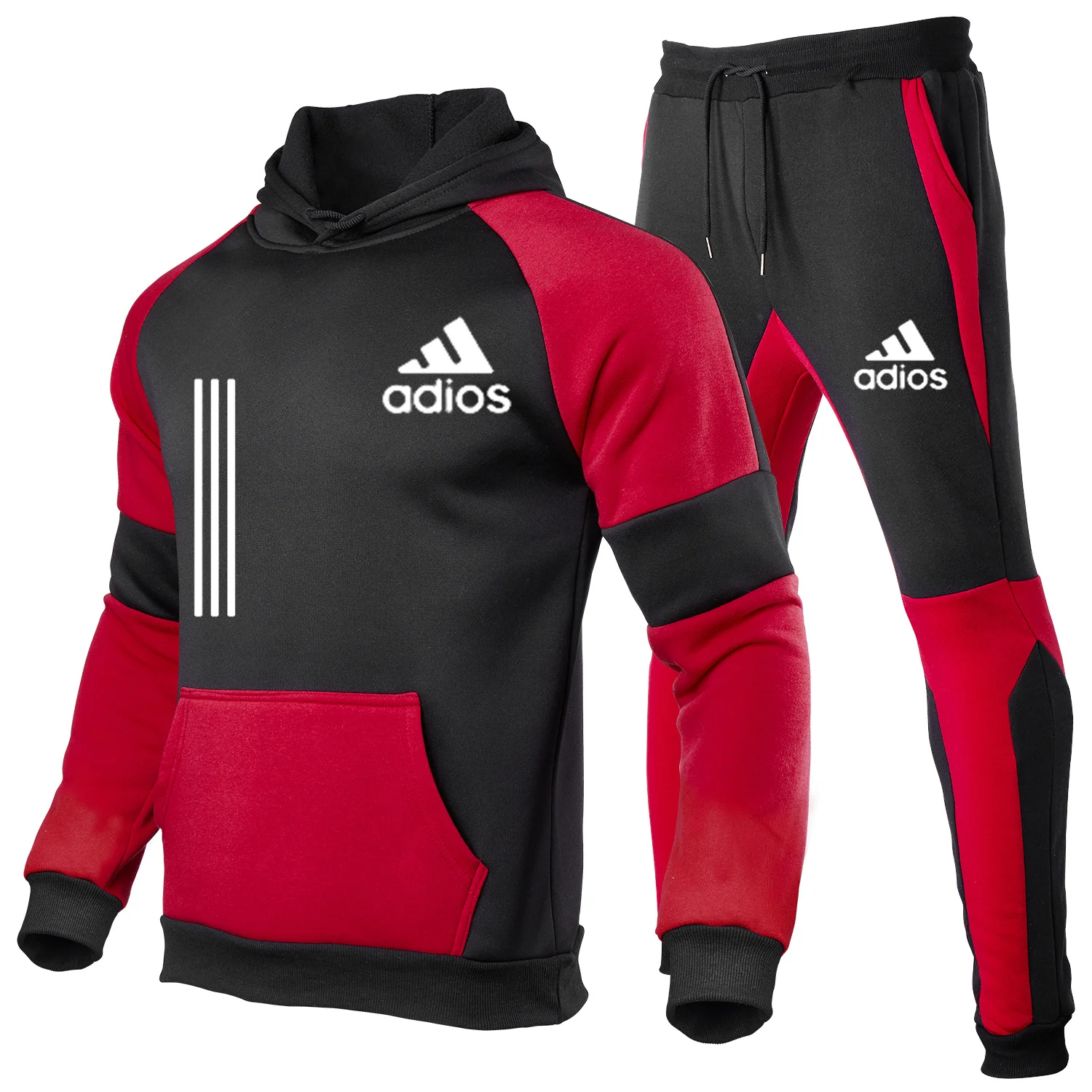 

NewTracksuits Men Set Casual Warm Hooded Pants Spring Sweatshirt Sportswear Coats Hoodie Track Suits