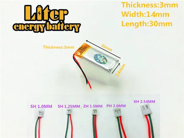 3,7 V 301430 301530 301535 031535P 150mAh полимерный литиевый аккумулятор с защитной панелью, используется для bluetooth MP3, MP4