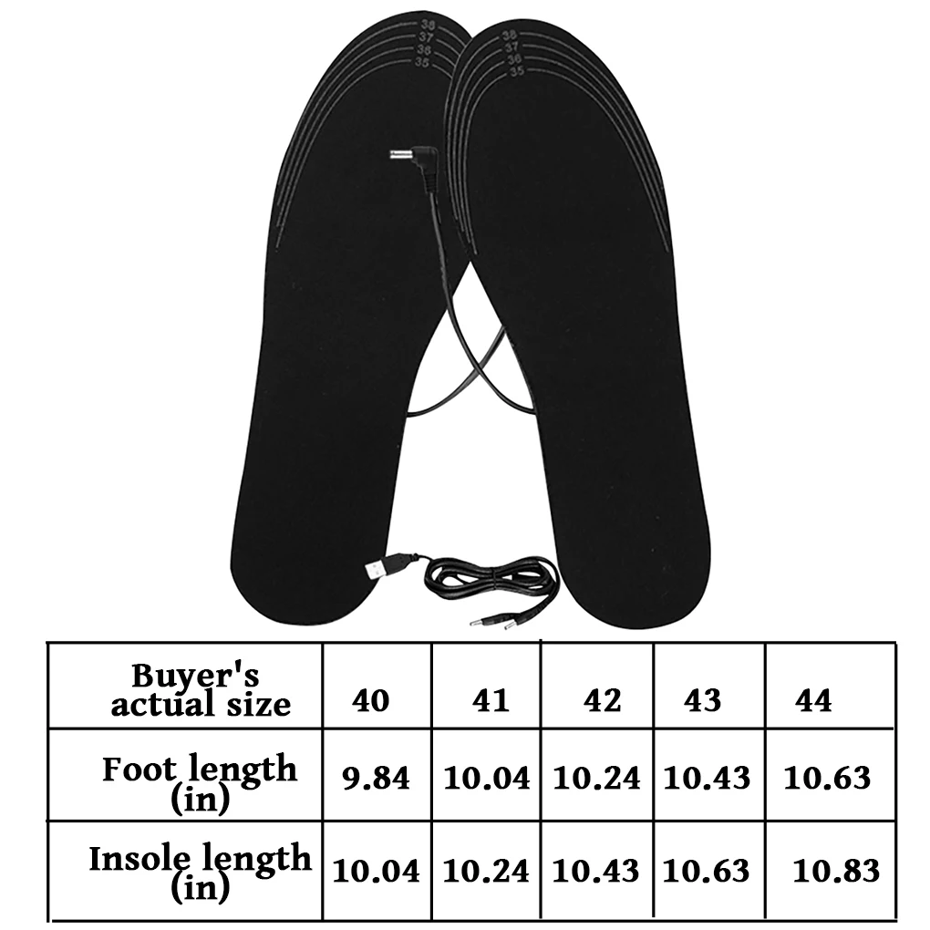 

USB Heated Shoes Insole Comfortable Soft Electric Heated Shoe Insoles Winter Outdoor Sports Feet Warming Insoles