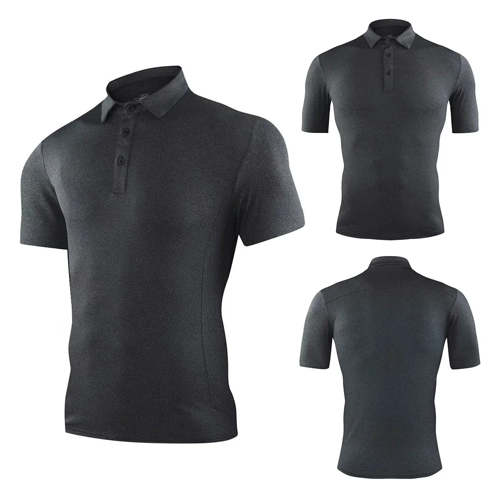 2021 Man's T-Shirt Male Summer Classic Polyester Short Sleeve Shirt Male Casual Solid T-Shirts Golf Tops Business T Shits Shirt