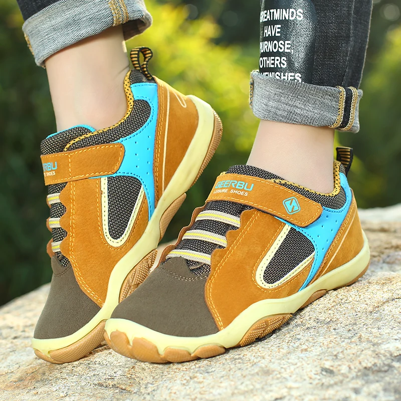 Kids Shoes Matte Leather Children's Sneakers Boys Girls Non-slip Casual Outdoor Travel Soft Bottom of | Детская одежда и обувь