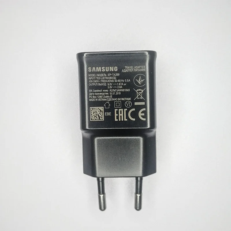 EU Charger Only Samsung S10 легко присоединяемого быстродействующего Зарядное устройство 9V 1.67A адаптер питания для быстрой зарядки Тип-c кабель для Galaxy A30 A40 A50 A70 A60 S8 note 8, 9 - Тип штекера: EU Charger Only
