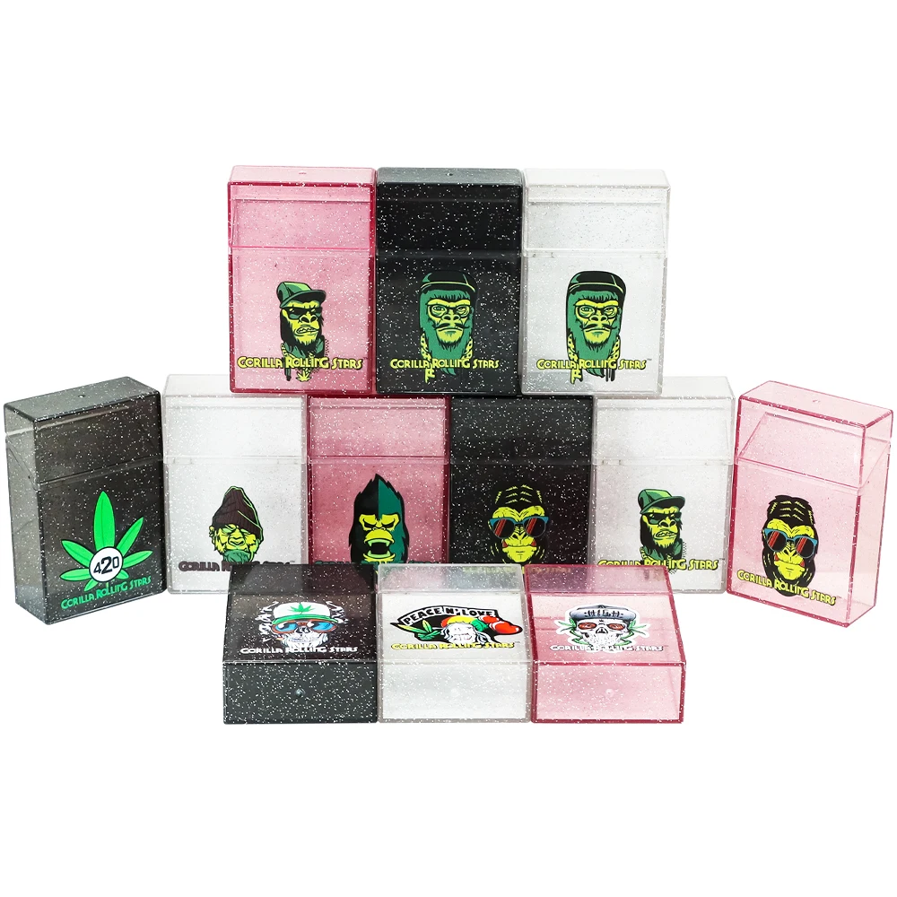 

Plastic Clear Cigarette Case Pocket Size 92mm*60mm Cigarette Tobacco Box Cover Cigarettes Holder Smoking Accessories