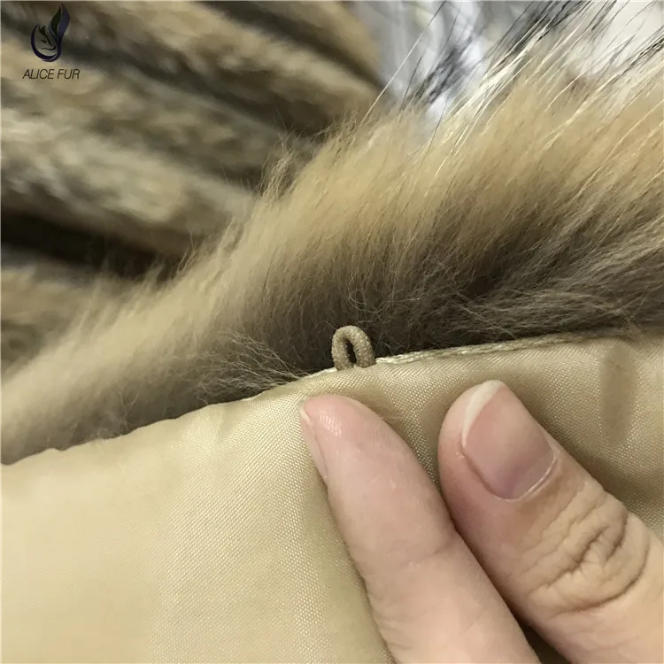 Оптовая продажа с фабрики пушистая и мягкая отделка из натурального меха енота