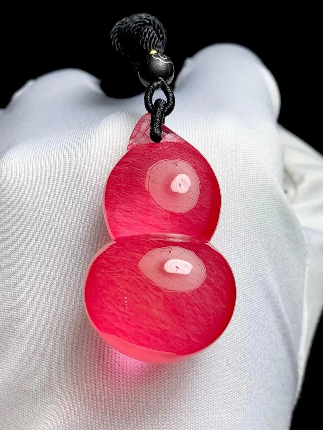 

Natural Red Rutilated Quartz Woman Men Gourd Pendant 41/24/19.5mm Jewelry Love Stone Gemstone Necklace Genuine AAAAA