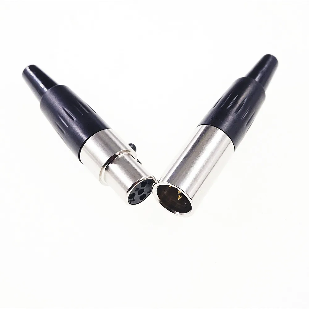 10 пар Мини XLR 4-контактный аудио кабель Разъем штекер и гнездо 4-позиционный