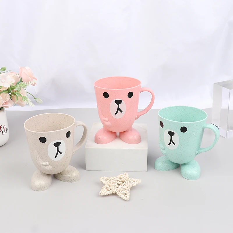 

Nordic Kids Mugs Water Cup Cute Cartoon Bear Shaped Milk Mugs Kid Toothbrush Cup