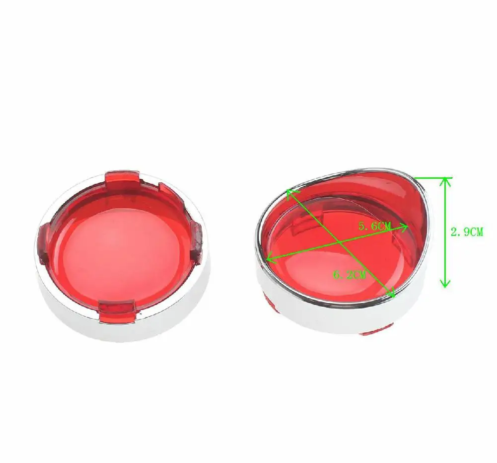 1 Pair Chrome Visor-Style Turn Signal Light Bezels 4 Colors Lens for Harley Davidson Motorcycle Accessories |