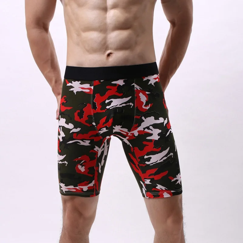Красный Хлопковые боксеры, длинные Ethika размера плюс, нижнее белье Ethika, мужское нижнее белье, Calecon, боксеры, Homme, сексуальные боксеры для мужчин, нижнее белье, шорты, 5XL - Цвет: Красный