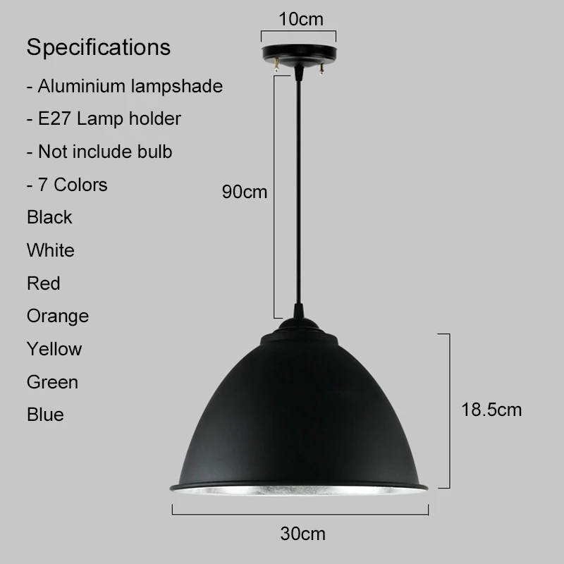 

LED Pendant Lights Nordic Hang Lamp Vintage Industrial Lamp Colorful Aluminum Pendant Lamp For Living Room Kitchen Bar Cafe E27