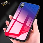 KISSCASE градиентный чехол для телефона из закаленного стекла для iPhone 8 7 6S 6 Чехол для iPhone X XR 8 Plus 7 6S Plus Capinhas Coque Fundas Bag