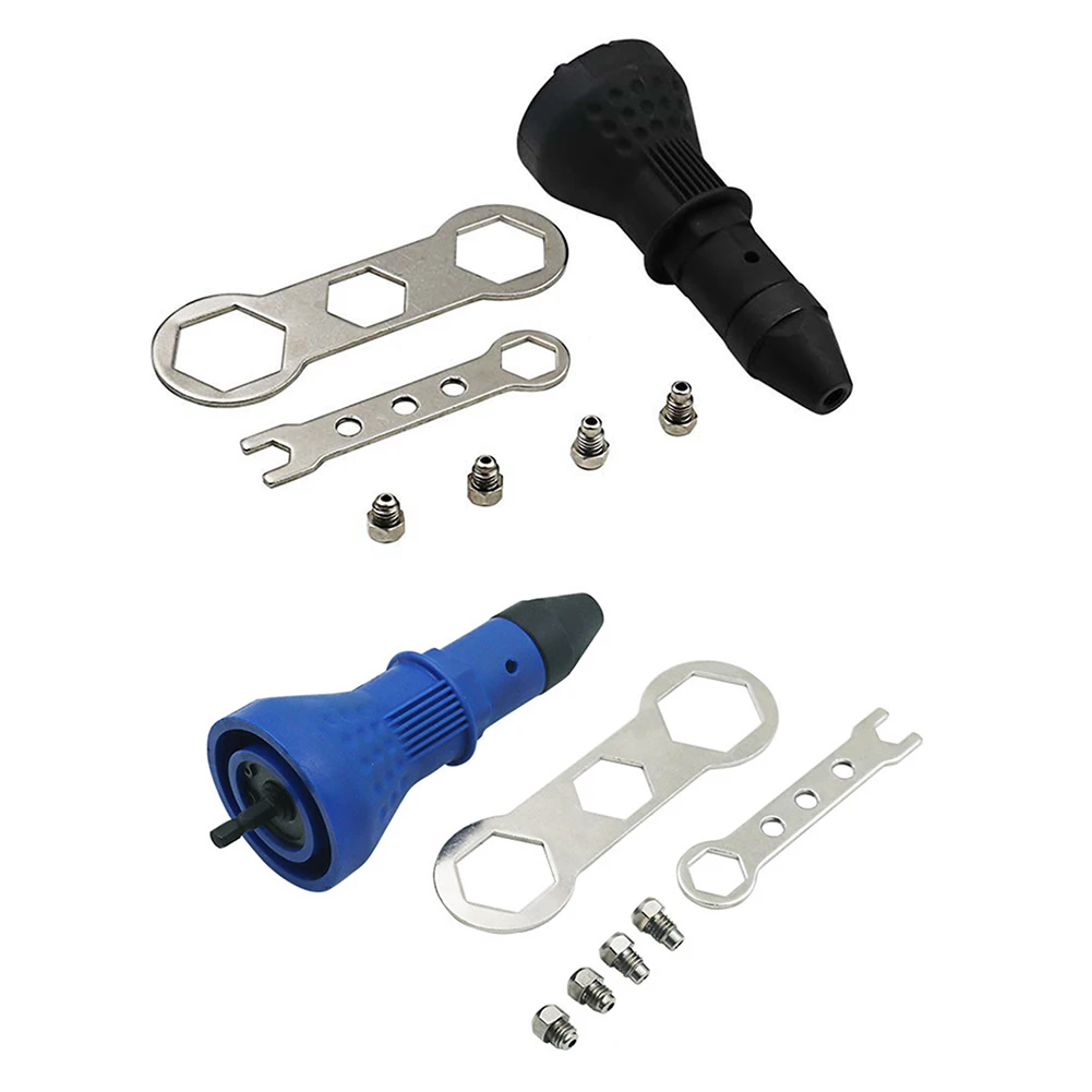

6pcs Electric Rivet Nut Gun Rivet Nut Tool Cordless Adapter Rivet Drill Bits Set Nut Gun Insert Threaded Pull Setter