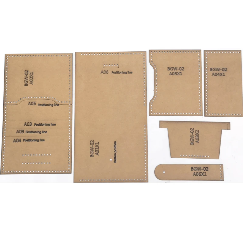 Кожаный шаблон сделай сам из крафт-бумаги бумажник визитница держатель для