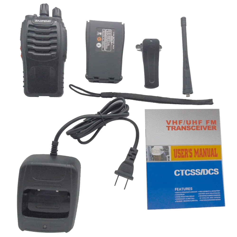 Оригинальный Baofeng BF 888S иди и болтай Walkie Talkie трансивер UHF домофон двусторонней