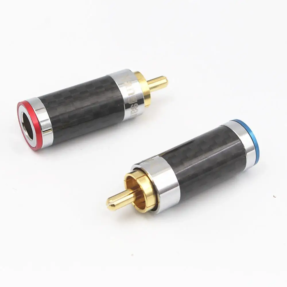 Разъем для колонки из чистой меди и углеродного волокна с золотым