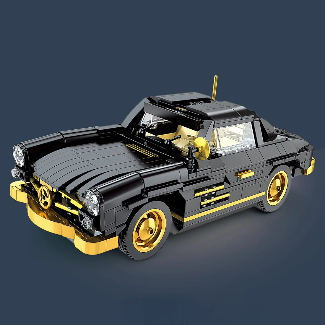 

886Pcs Static Technical Car Toys Retro Sports Car Model Assembly Building Blocks Bricks Toy Model Building Toys Hobbies For Kids