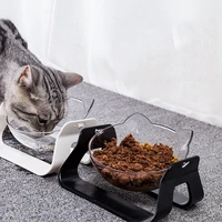 food bowl with stand cat dog water bowl non slip pet feeding dish 15 degree tilted adjustable feeders pet supplies
