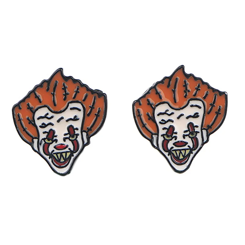 P4026 Dongmanli Stephen King's It серьги-гвоздики для женщин эмаль It: Chapter Two Pierce корейские серьги ювелирные изделия на Хэллоуин