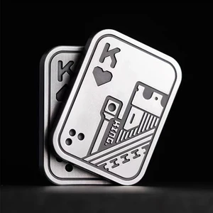 LAUTIE Lucky покерная монета Техасский Холдем покерная карта Кримпер металлическая мини оригинальная креативная игральная карта
