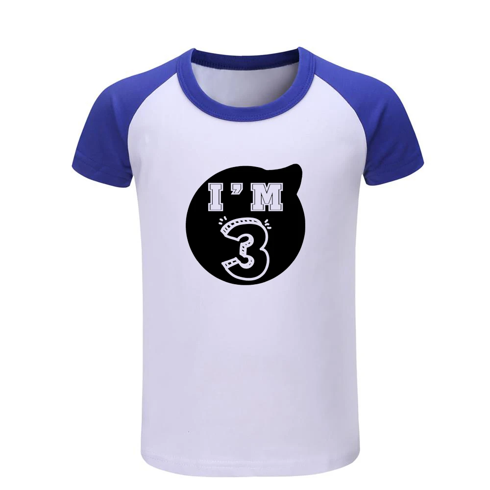 I'm 3 years old T-shirts 3rd birthday Pattern Kids Childs Graphic Printing Tee Shirts Boys Girls Short Sleeve Birthday Gift | Мать и