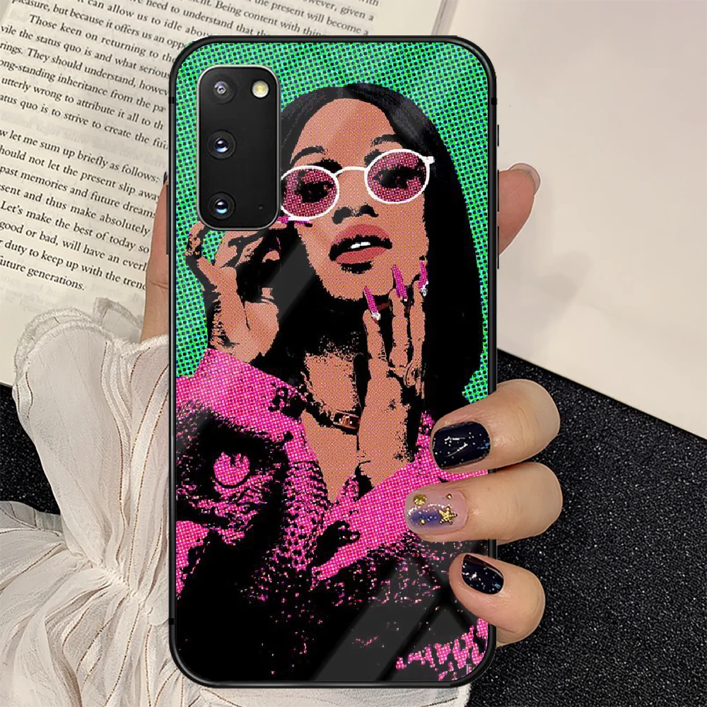 

Cardi B Rapper Phone Tempered Glass Case Cover for Samsung Galaxy A M 12 20 21 30 31 40 50 51 52 70 71 72 E S Coque Fashion