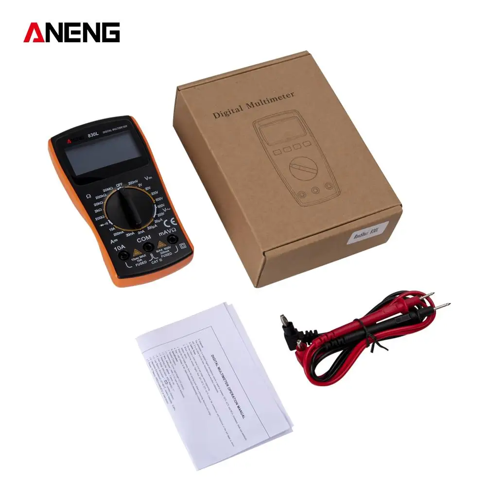 ANENG 830L мини пальмовый Цифровой мультиметр 2000 Counsts ручной диапазон сопротивления