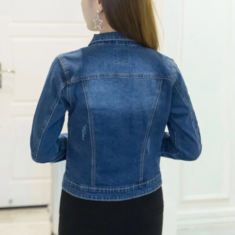 

Women Lady Denim Long Sleeve Coat Fashion Breathable for Spring Autumn Travel NYZ Shop