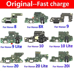 100% Original USB Charge Port Jack Dock Connector Charging Board Flex Cable For Huawei Honor 8 9 Lit