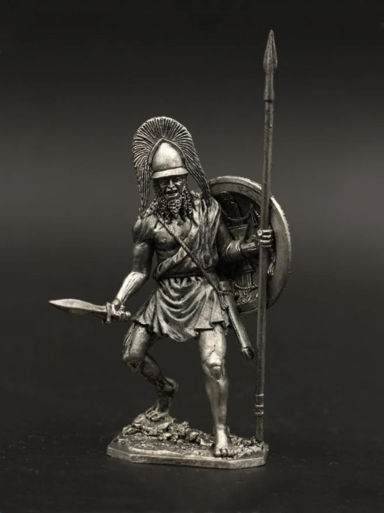Ancient Greece Figurines Tin Metal Ancient Soldier Model Macedonian Sparta Lak Dimon Commander Home Decorations