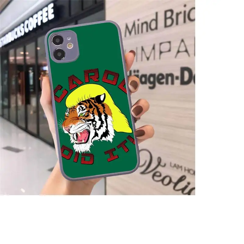 

Joe Exotic Tiger King Phone Case Matte transparent For Gray iPhone 12 Mini 11 Pro XR XS Max 7 8 Plus X Back Cover