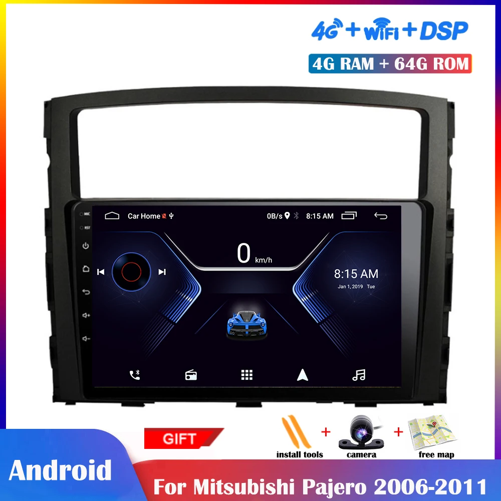 9 дюймовый мультимедийный плеер Android для Mitsubishi Pajero 2006 2011 автомобильное радио