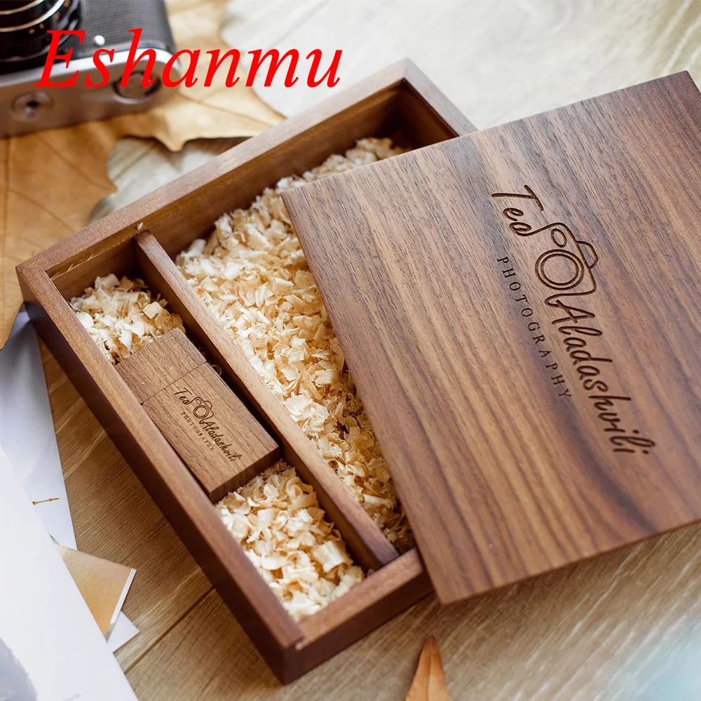 Деревянный Usb флеш накопитель Eshanmu размером 17*17 см деревянная коробка популярный