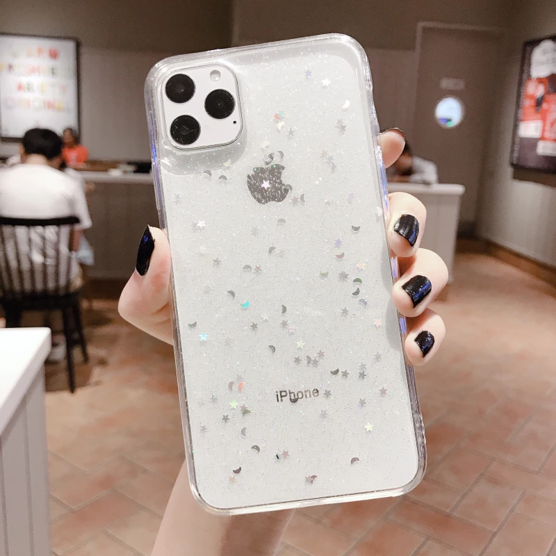 Abmos простой Звездный блестящий чехол для телефона iPhone 6 6s 7 8 Plus 11 Pro Max X XS эпоксидный