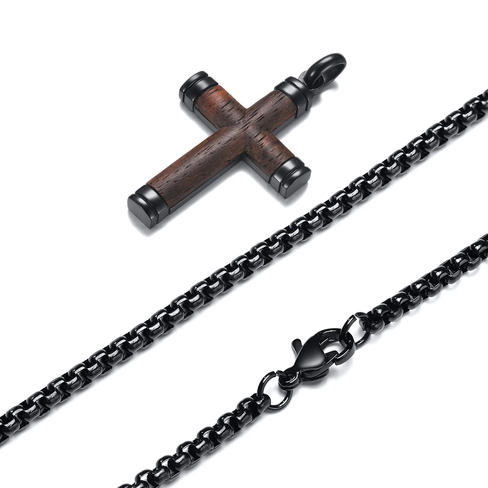 Цепочка с подвеской-крестом для мужчин ювелирное изделие из нержавеющей стали